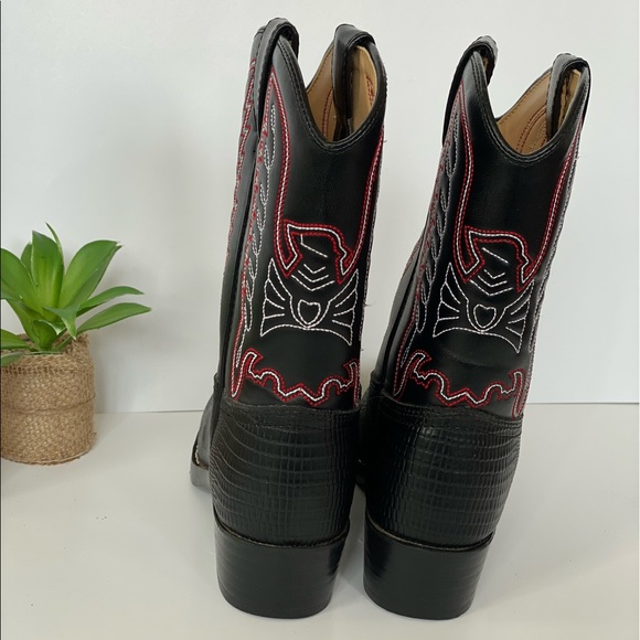 Durango Boots Black Lizard Print Western kids 3 - Picture 3 of 8